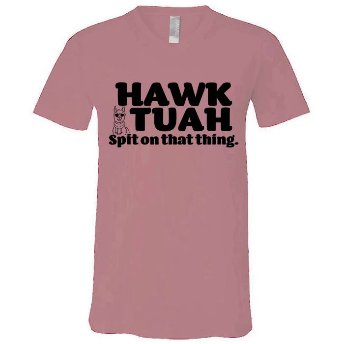 Hawk Tuah Spit On That Thang V-Neck T-Shirt