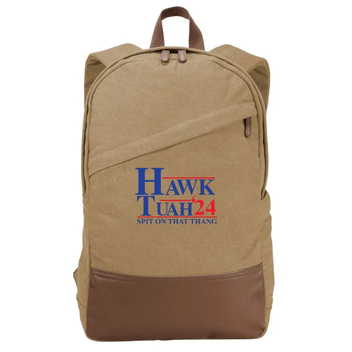 Hawk Tuah Spit On That Thang 2024 Cotton Canvas Backpack