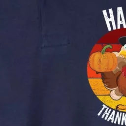 Happy Thanksgiving Sweatshirt Cute Turkey Softstyle Adult Sport Polo