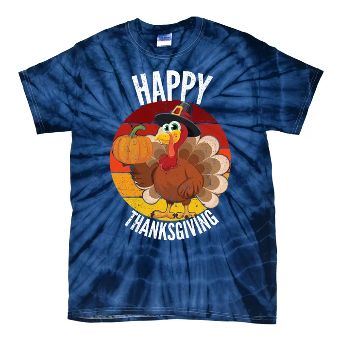 Happy Thanksgiving Sweatshirt Cute Turkey Tie-Dye T-Shirt