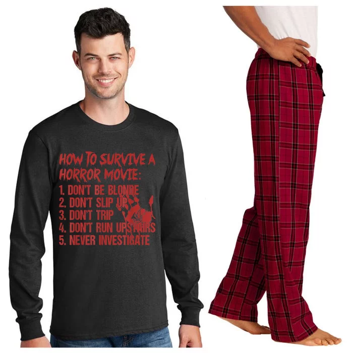 How To Survive A Horror Movie Don't Be Blonde Don't Slip Up Long Sleeve Pajama Set