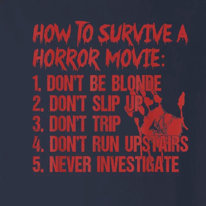 How To Survive A Horror Movie Don't Be Blonde Don't Slip Up Toddler Long Sleeve Shirt