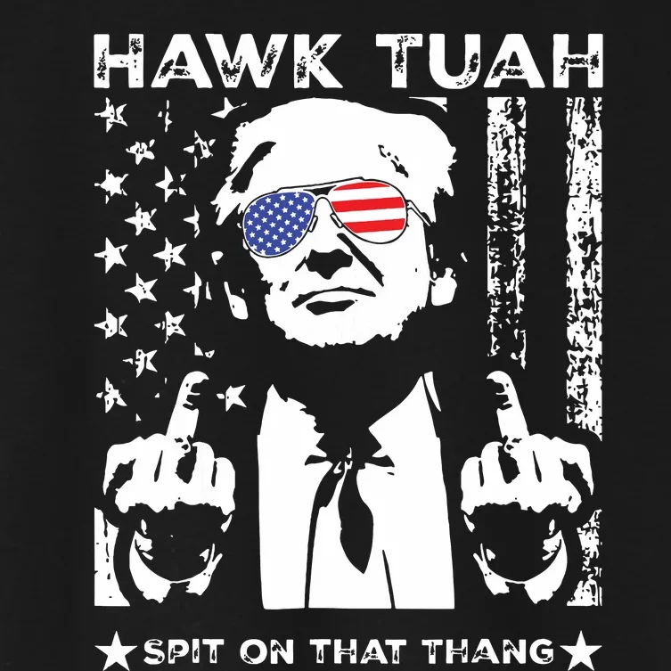 Hawk Tush Spit On That Thang Viral Election Parody Women's Crop Top Tee