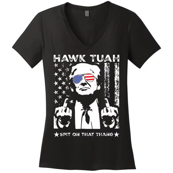 Hawk Tush Spit On That Thang Viral Election Parody Women's V-Neck T-Shirt