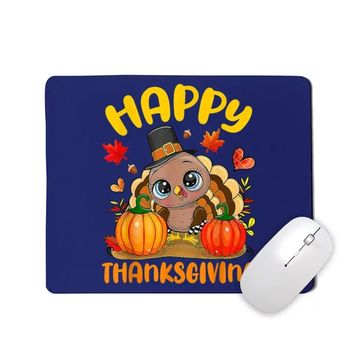 Happy Thanksgiving Shirts For Boys GirlsShirts Pilgrim Turkey Mousepad