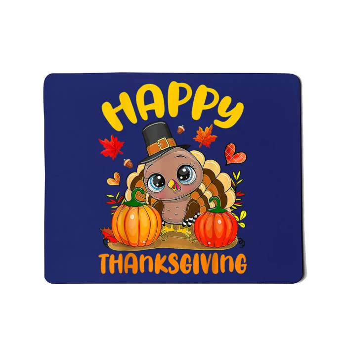 Happy Thanksgiving Shirts For Boys GirlsShirts Pilgrim Turkey Mousepad