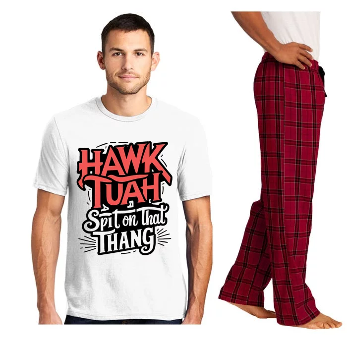 Hawk Tuah Spit On That Thing Funny Trending Meme Pajama Set