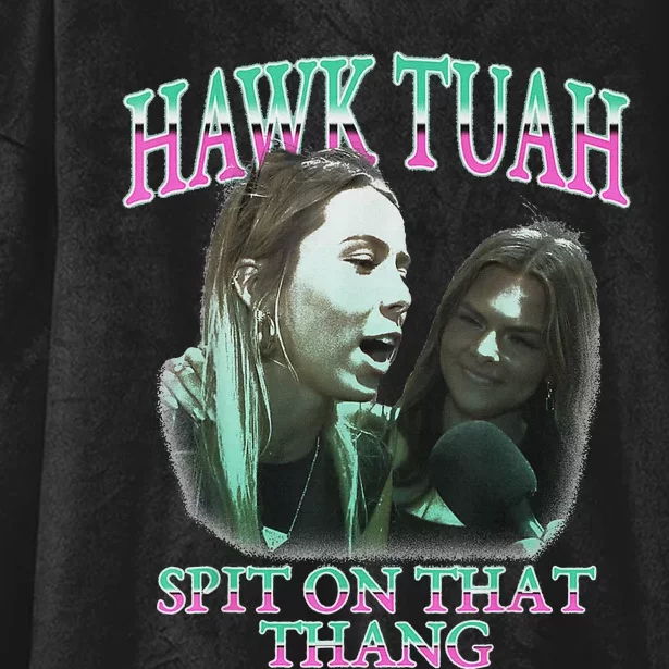 Hawk Tush Spit On That Thing Presidential Candidate Parody Hooded Wearable Blanket