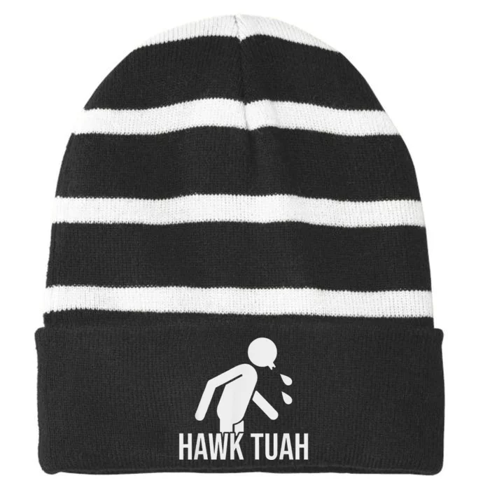 Hawk Tush Spit On That Thing Presidential Candidate Parody Striped Beanie with Solid Band