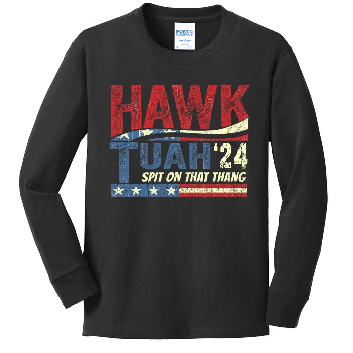 Hawk Tush Spit On That Thing Presidential Candidate Parody Kids Long Sleeve Shirt