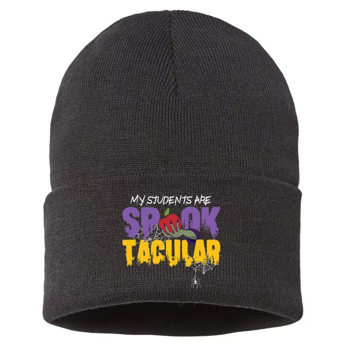 Halloween Teacher Spooktacular Teacher Halloween Sustainable Knit Beanie