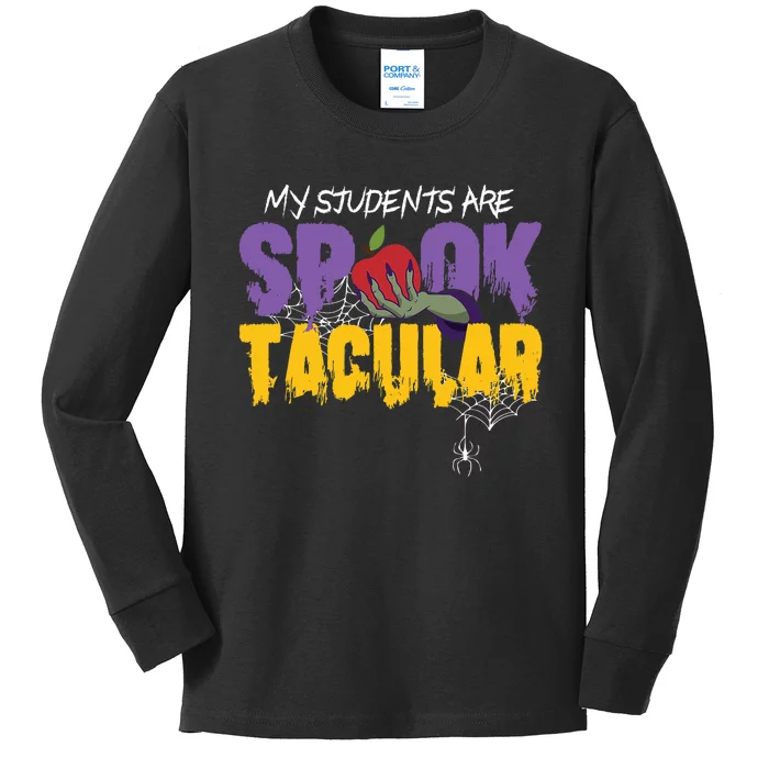 Halloween Teacher Spooktacular Teacher Halloween Kids Long Sleeve Shirt