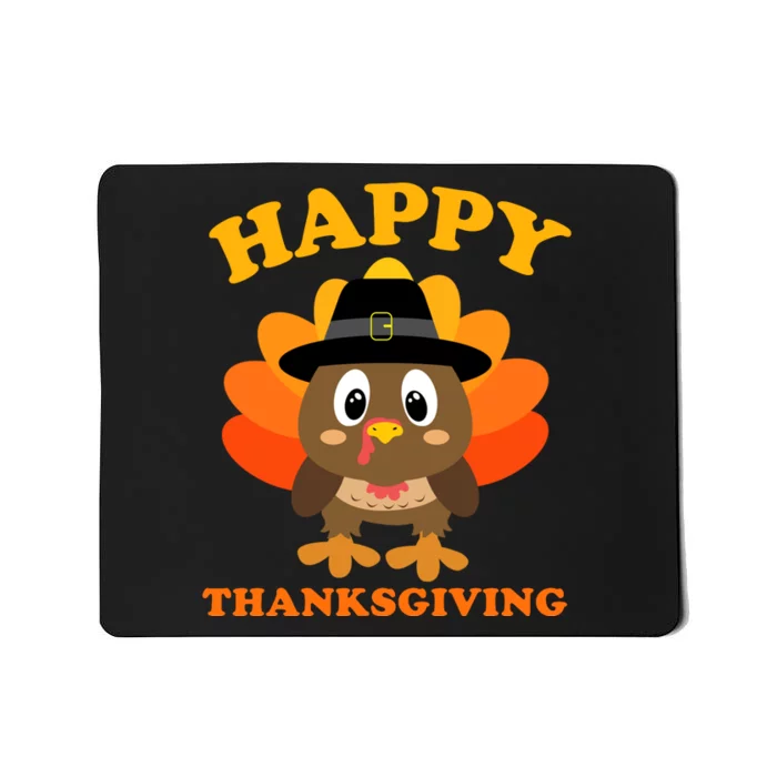 Happy Thanksgiving Shirts For Boys Girls Pilgrim Turkey Mousepad