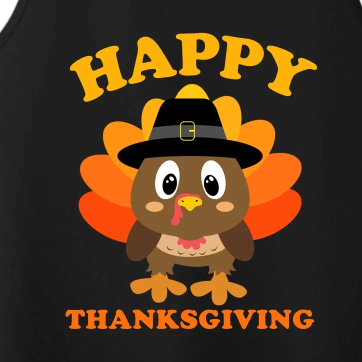 Happy Thanksgiving Shirts For Boys Girls Pilgrim Turkey Performance Tank