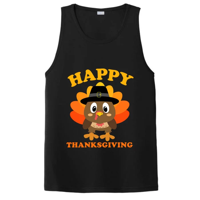 Happy Thanksgiving Shirts For Boys Girls Pilgrim Turkey Performance Tank