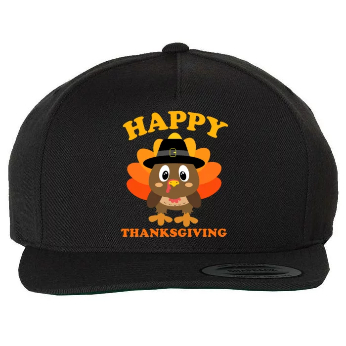 Happy Thanksgiving Shirts For Boys Girls Pilgrim Turkey Wool Snapback Cap