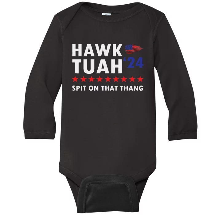 Hawk Tush Spit On That Thing Viral Election Parody Women Baby Long Sleeve Bodysuit