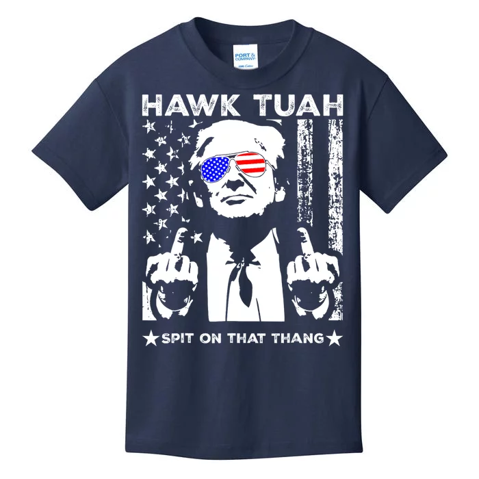 Hawk Tush Spit On That Thang Trump Middle Finger Meme Kids T-Shirt