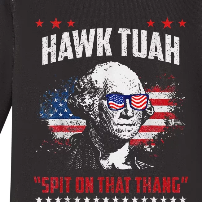 Hawk Tush Spit On That Thing Presidential Candidate Parody Baby Long Sleeve Bodysuit