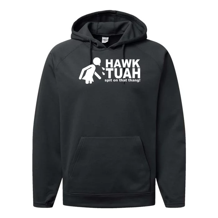 Hawk Tuah Spit On That Thang Funny Interview Meme Performance Fleece Hoodie