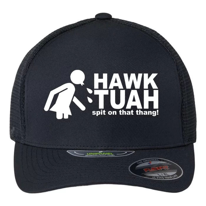 Hawk Tuah Spit On That Thang Funny Interview Meme Flexfit Unipanel Trucker Cap