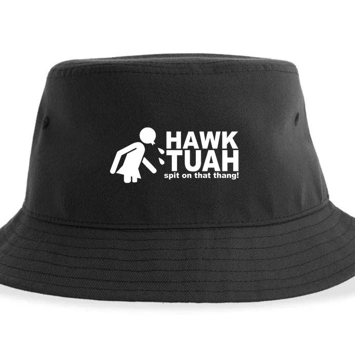 Hawk Tuah Spit On That Thang Funny Interview Meme Sustainable Bucket Hat