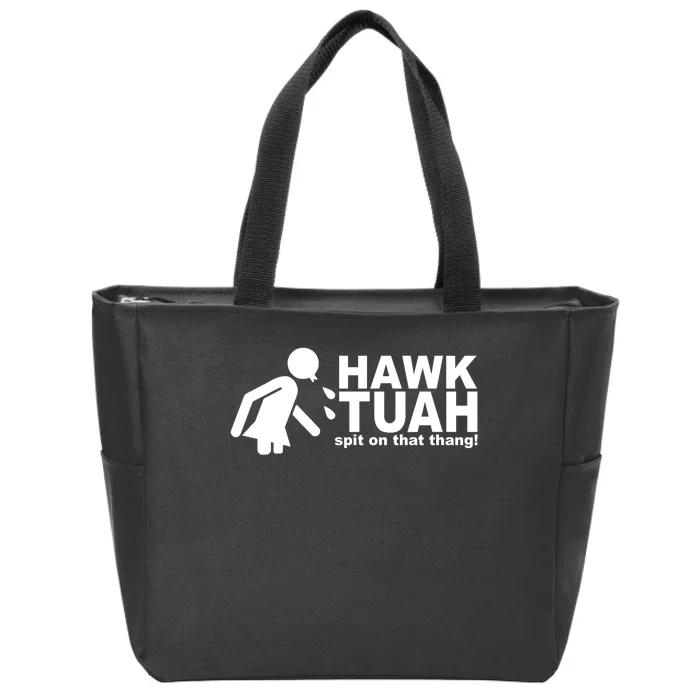 Hawk Tuah Spit On That Thang Funny Interview Meme Zip Tote Bag