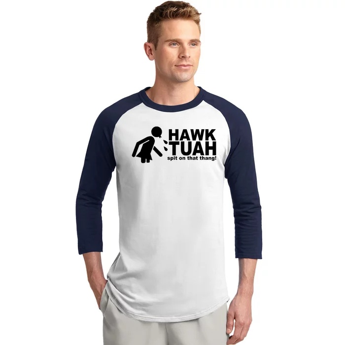 Hawk Tuah Spit On That Thang Funny Interview Meme Baseball Sleeve Shirt