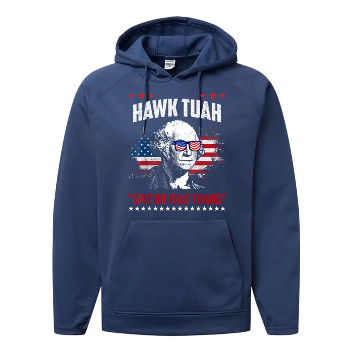 Hawk Tush Spit On That Thing Funny Performance Fleece Hoodie