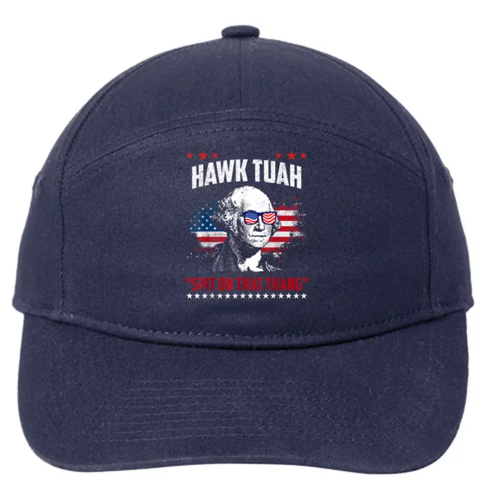 Hawk Tush Spit On That Thing Funny 7-Panel Snapback Hat