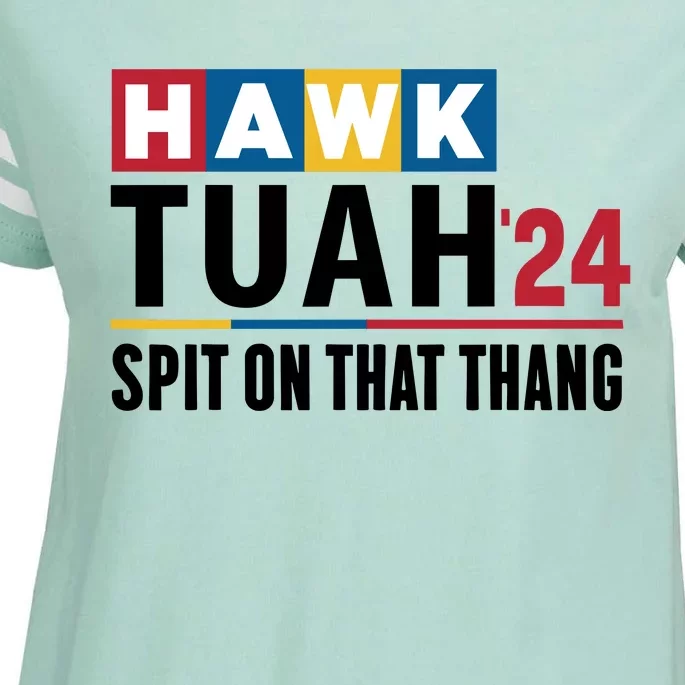 Hawk Tuah Spit On That Thang Trending Enza Ladies Jersey Football T-Shirt