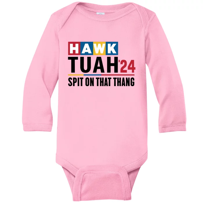 Hawk Tuah Spit On That Thang Trending Baby Long Sleeve Bodysuit