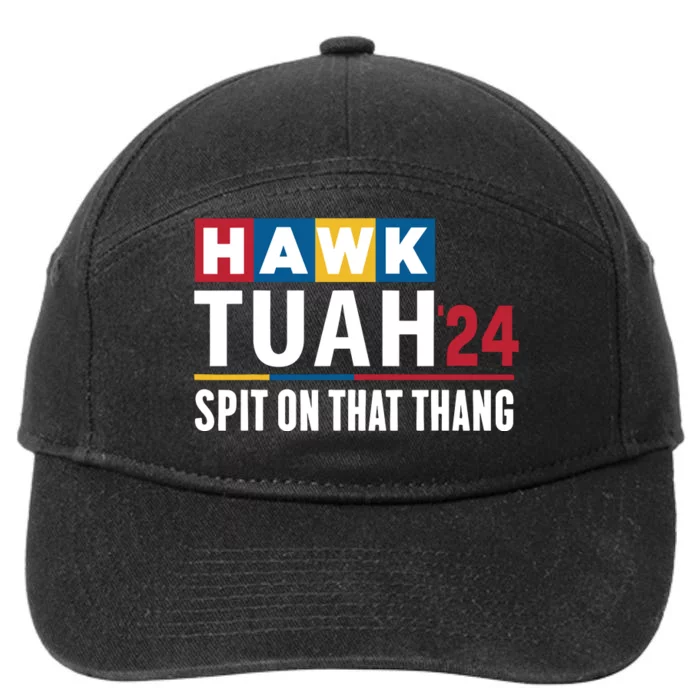 Hawk Tuah Spit On That Thang Trending 7-Panel Snapback Hat