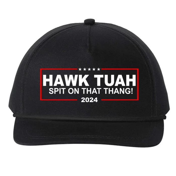 Hawk Tuah Spit On That Thang 2024 Funny Election Meme Snapback Five-Panel Rope Hat