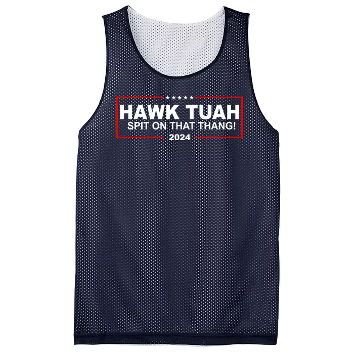 Hawk Tuah Spit On That Thang 2024 Funny Election Meme Mesh Reversible Basketball Jersey Tank