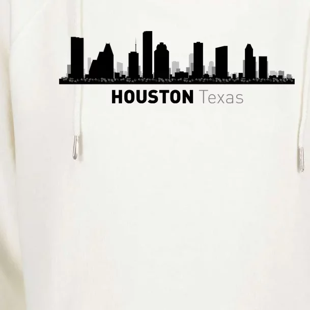 Houston Texas Skyline Womens Funnel Neck Pullover Hood