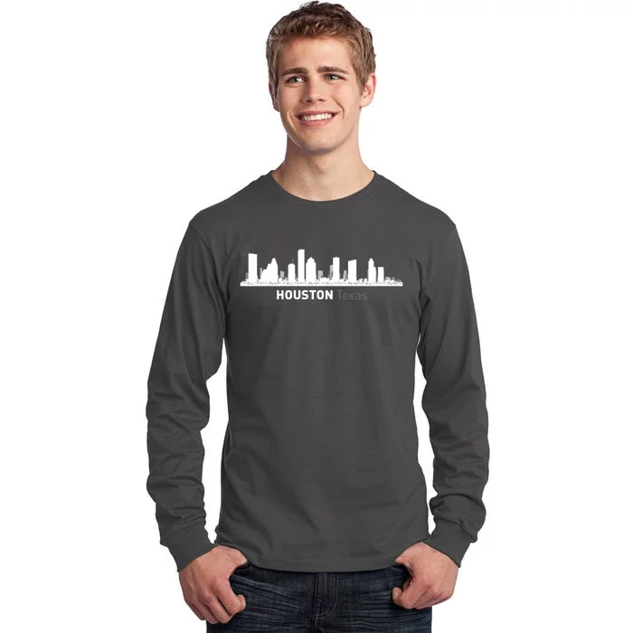 Houston Texas Skyline Tall Long Sleeve T-Shirt