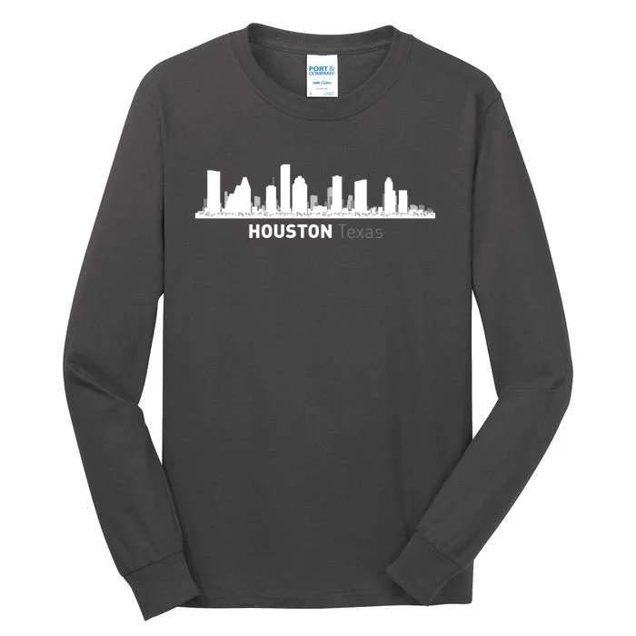 Houston Texas Skyline Tall Long Sleeve T-Shirt