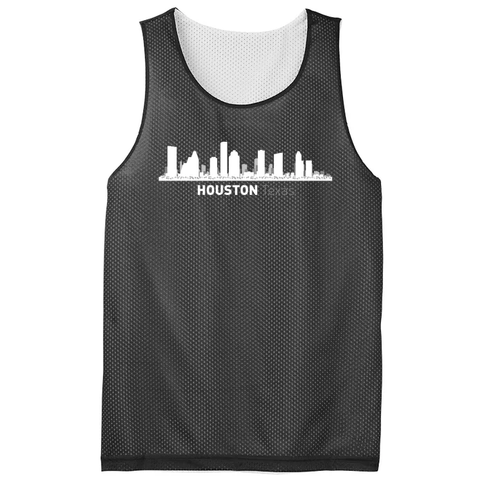 Houston Texas Skyline Mesh Reversible Basketball Jersey Tank