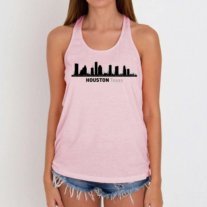 Houston Texas Skyline Women's Knotted Racerback Tank