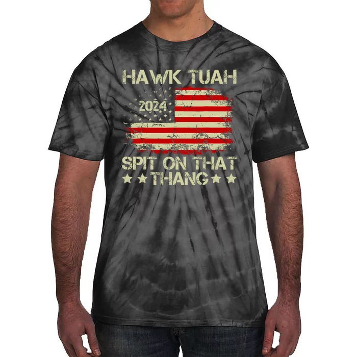 Hawk Tuah Spit On That Thang Trending Tie-Dye T-Shirt