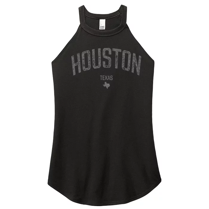 Houston Texas Souvenir Vintage Distressed Texas Houston Women’s Perfect Tri Rocker Tank