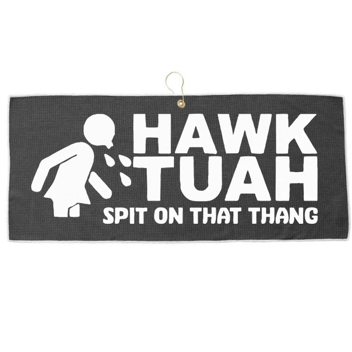 Hawk Tuah Spit On That Thang Funny Interview Large Microfiber Waffle Golf Towel