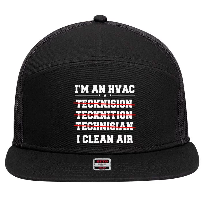 HVAC Technician Service HVACR Tech Work Mechanic Installer 7 Panel Mesh Trucker Snapback Hat