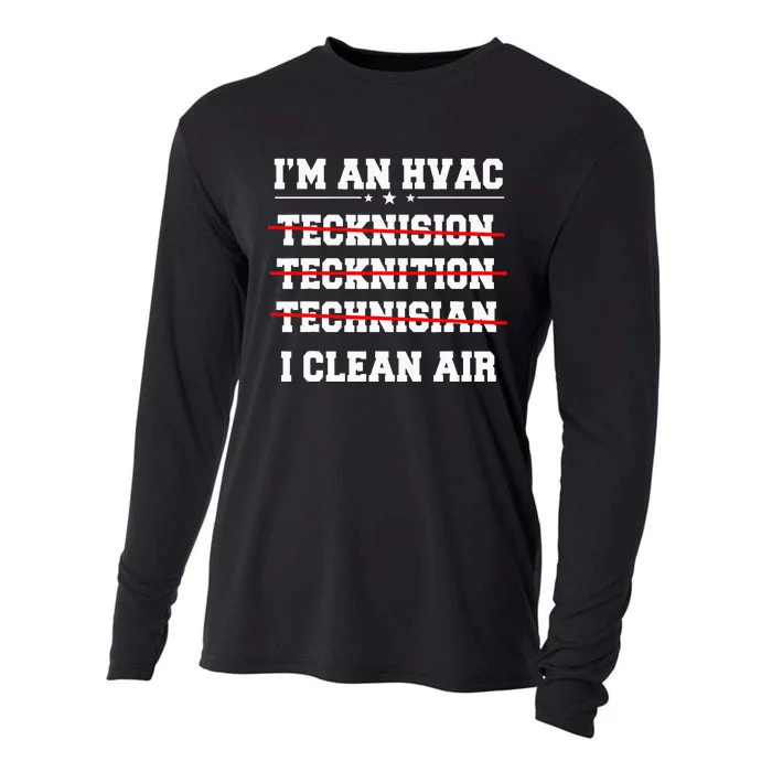 HVAC Technician Service HVACR Tech Work Mechanic Installer Cooling Performance Long Sleeve Crew