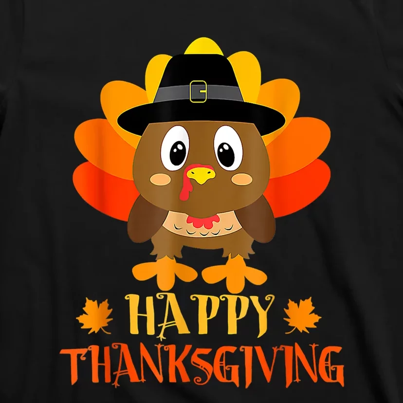 Happy Thanksgiving Shirts For Boys Girls Kids Pilgrim Turkey T-Shirt