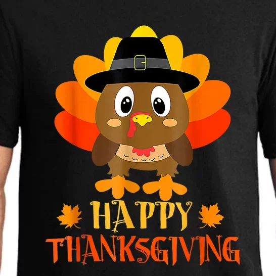 Happy Thanksgiving Shirts For Boys Girls Kids Pilgrim Turkey Pajama Set