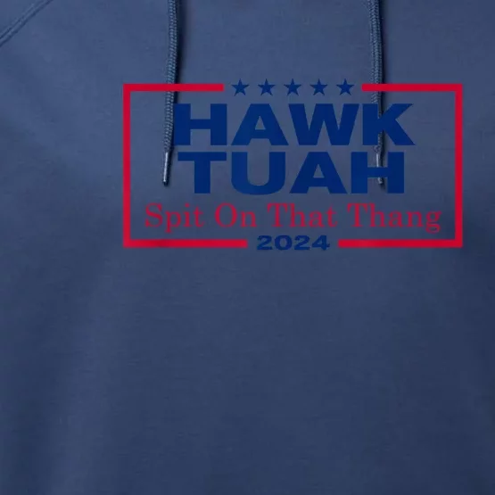 Hawk Tush Spit On That Thang Viral Election Parody Gift Performance Fleece Hoodie