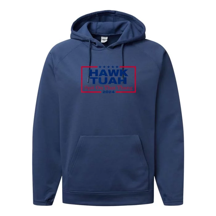 Hawk Tush Spit On That Thang Viral Election Parody Gift Performance Fleece Hoodie