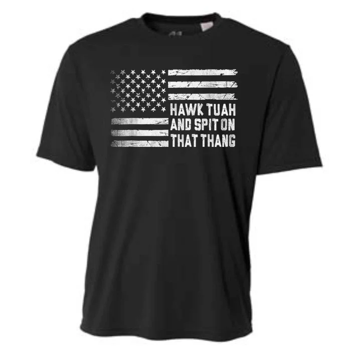 Hawk Tush Spit On That Thang 2024 Us Flag Vintage Cooling Performance Crew T-Shirt